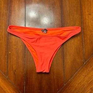 Neon orange cheeky bikini bottom